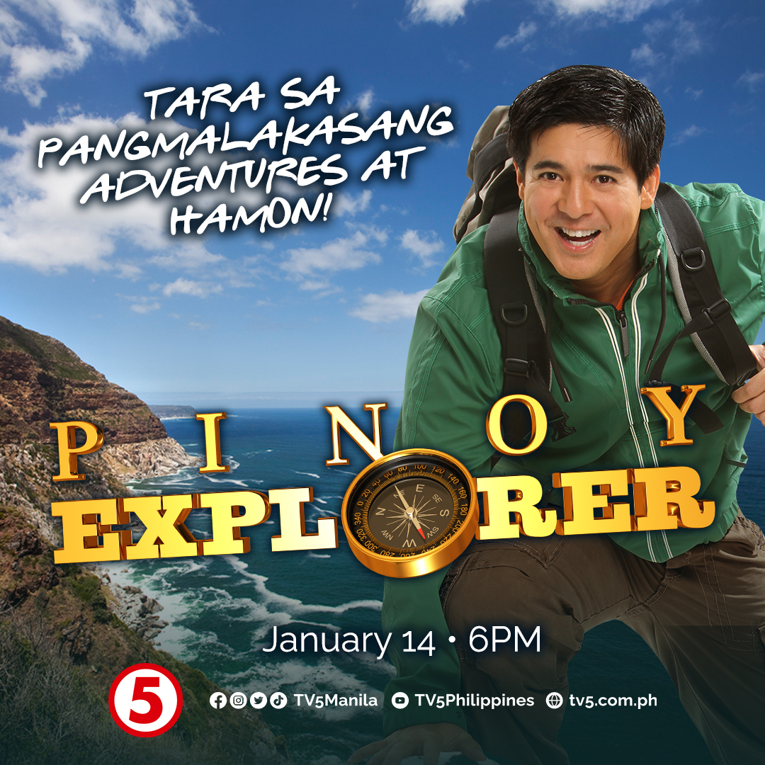 TV5manila's tweet photo. Looking for travel na may twist? Sagot na โyan ni Mr. Aga Muhlach! ๐คฉ
Samahan siya sa pangmalakasang adventures simula ngayong Sabado, 6PM sa #PinoyExplorerTV5!
#WeekendTripTV5
#IBAngSayaPagSamaSama https://t.co/U7fGMHkRCL