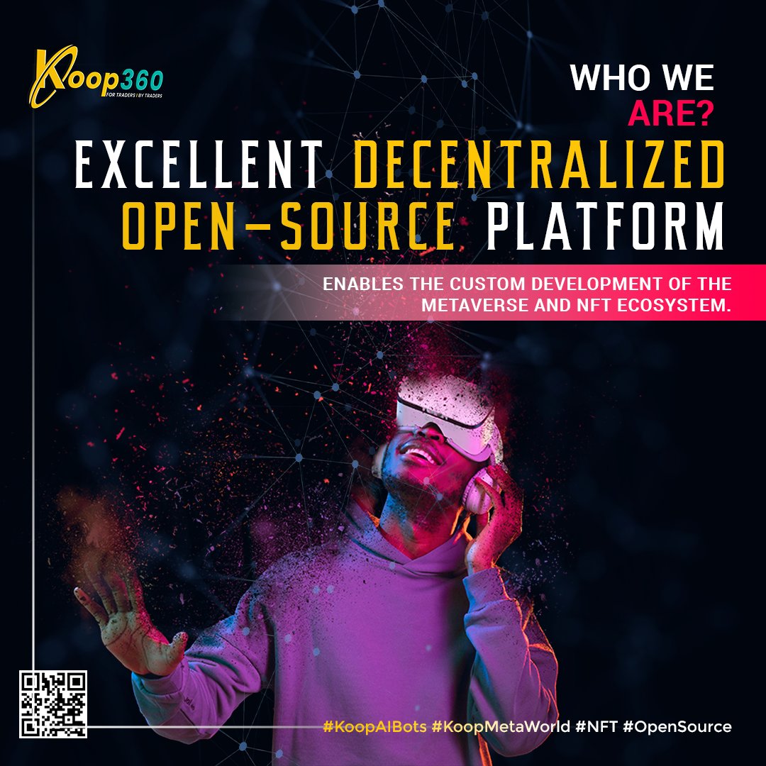 KOOP360's tweet photo. KOOP360 is an Excellent Decentralized Open-Source Platform.
Stay Connected with us..
๐๐๐๐ซ๐ง ๐๐จ๐ซ๐: https://t.co/I9AHmkiSou
#KoopAIBots #KoopMetaverseBots #P2E #PlayToEarn #web3 #NFT #technology #nftgamesdevelopment #crypto #koopmetaverse #metavers #Koopers #Koop360 https://t.co/tEyVJPrdsp