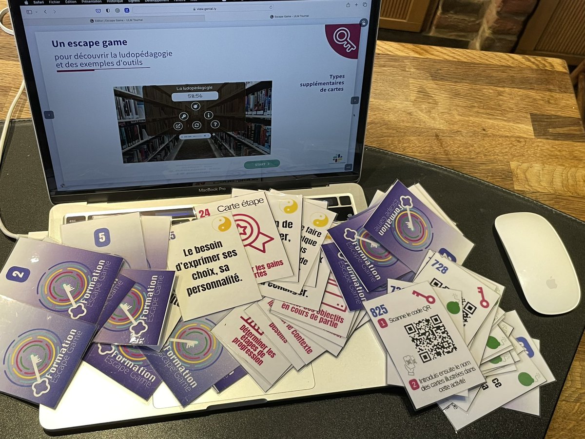 Laptitejudo's tweet photo. Un escape game pédagogique pour apprendre quelques règles de la #ludopédagogie à destination des enseignants que j’aurai le plaisir d’accompagner lors de ma prochaine formation « Escape game ». Merci à mon super collègue @SartieauxLoic pour le chouette logo. @EscapeCards https://t.co/cgoSM2AXqT