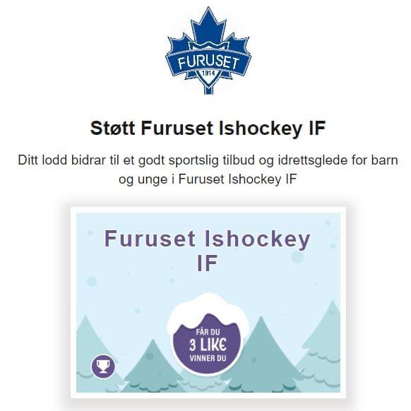Støtt Furuset Ishockey IF så vi kan fortsette det gode arbeidet i klubben vår, og så barn og unge kan fortsette å ha det gøy på isen! 
🏒⛸🥅 😀
Tusen takk for støtten! 💙🙏

Enkel navigering via denne lenken:
bidra.spond.com/fundraising/TV…