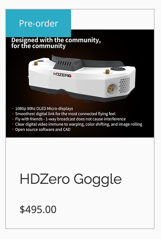 whirlybloke's tweet photo. I told you so!. The #HDZero #FPV #Goggles have sold out and are now back on pre-order. Same goes for all the bundles. https://t.co/AqZQdSWbnG