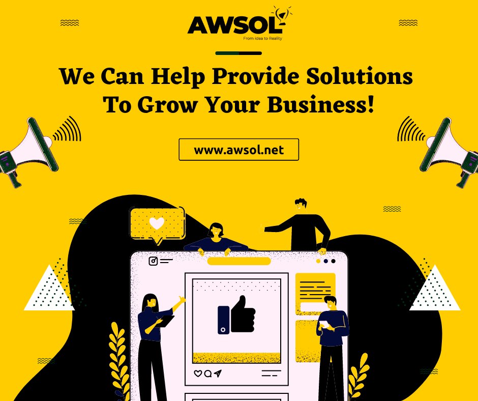 We Can Help Provide Solutions To Grow Your Business! CONTACT US 0300-4888042 awsol.net #awsol #digitalmarketingagency #creative #creativemarketing #businessidea #fromideatoreality #expert #socialmediamarketing #trending