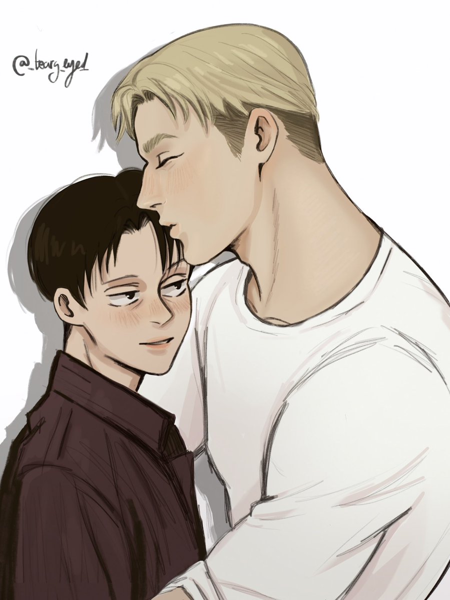_teary_eyed_'s tweet photo. smooch! (for Dina)
#eruri #エルリ #進撃の巨人 https://t.co/0KoQN54iTL