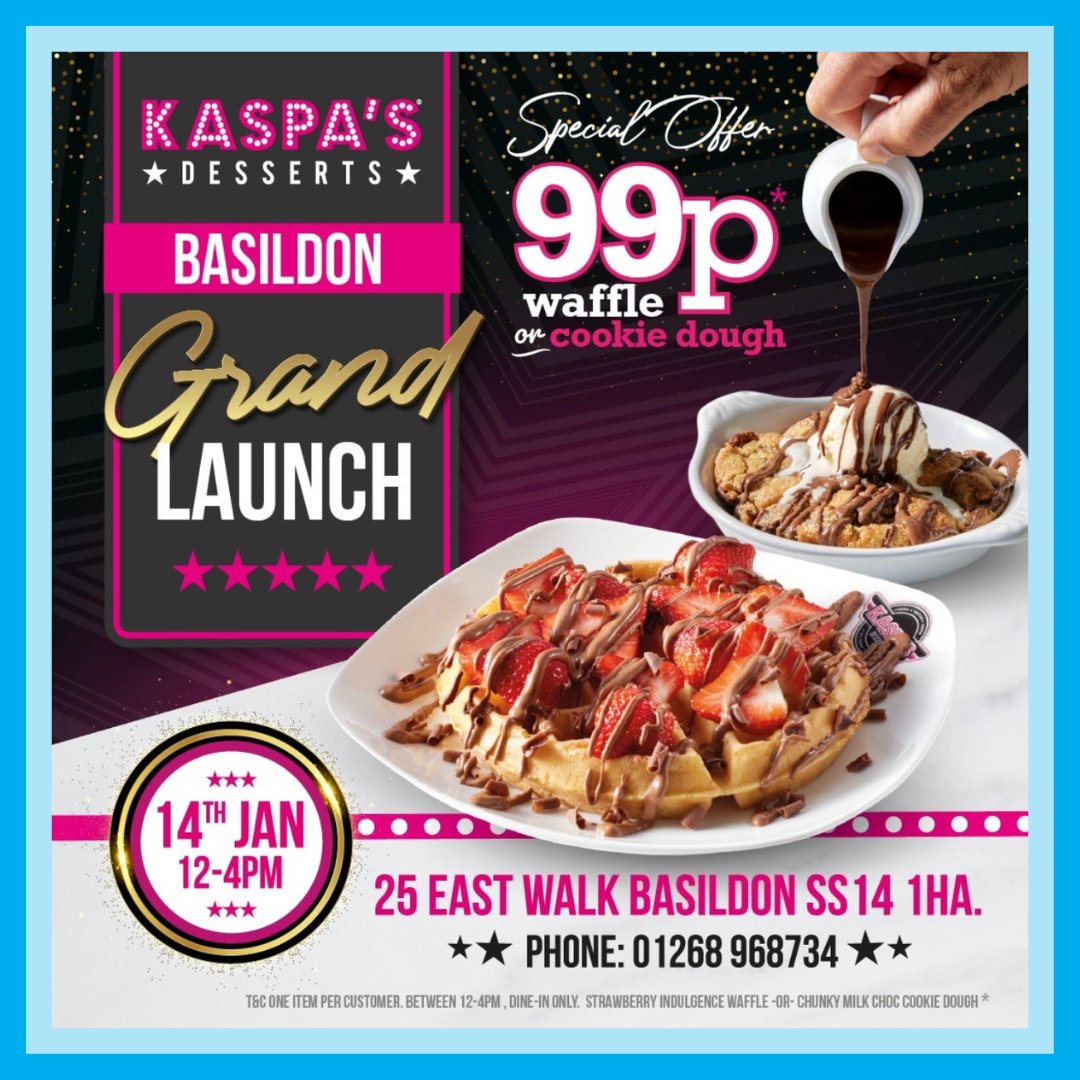 SAVE THE DATE 🗓

We're launching Kapsas Basildon with a bang 💥

This Saturday, open to the public! You won't want to miss this one 💙

#kaspas #basildon #grandlaunch #oceanicmedia
