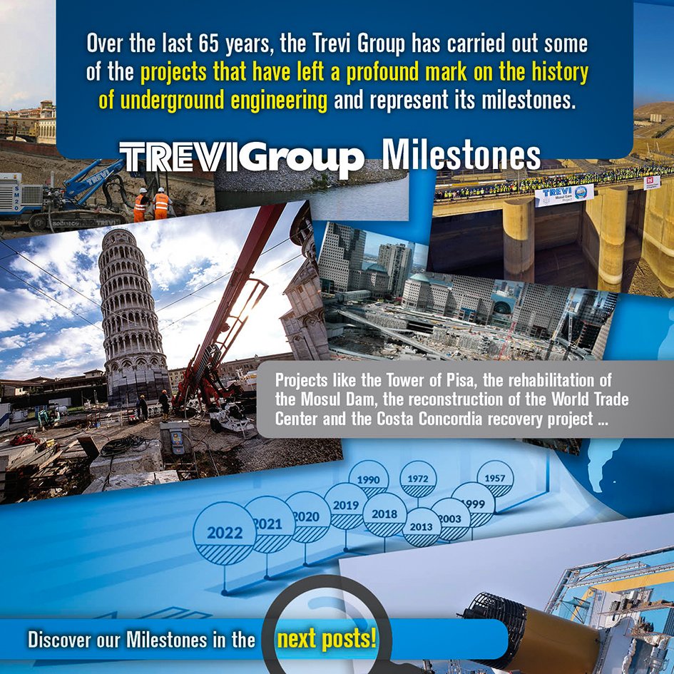 GruppoTrevi's tweet image. Over the last 65 years, the #TreviGroup has carried out some of the projects that have left a profound mark on the history of #undergroundEngineering and represent its #milestones.