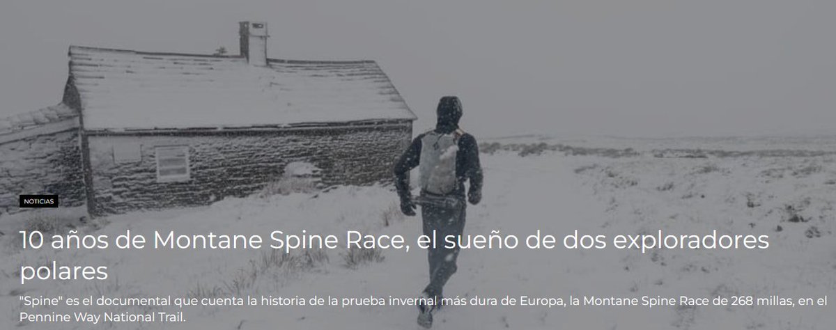 10 años de la MONTANE <a href="/TheSpineRace/">Montane Spine Race</a>, el sueño de dos exploradores polares

"Spine" es el documental que cuenta la historia de la prueba invernal más dura de Europa, la Spine Race de 268 millas, en el Pennine Way National Trail

Más en Territorio Trail: territoriotrail.es/10-anos-de-mon…