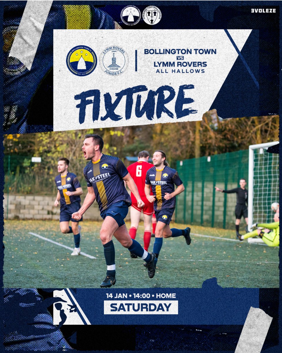 BollingtonTown's tweet photo. Our first game of 2023, sees us back at home. 

🆚@LymmRoversFC 
🏆@CheshireFL
⏱️14:00pm
📍All Hallows Catholic College, SK11 8LB

Get down and support the lads as we aim to start the year right! https://t.co/lyAl6w9G8x
