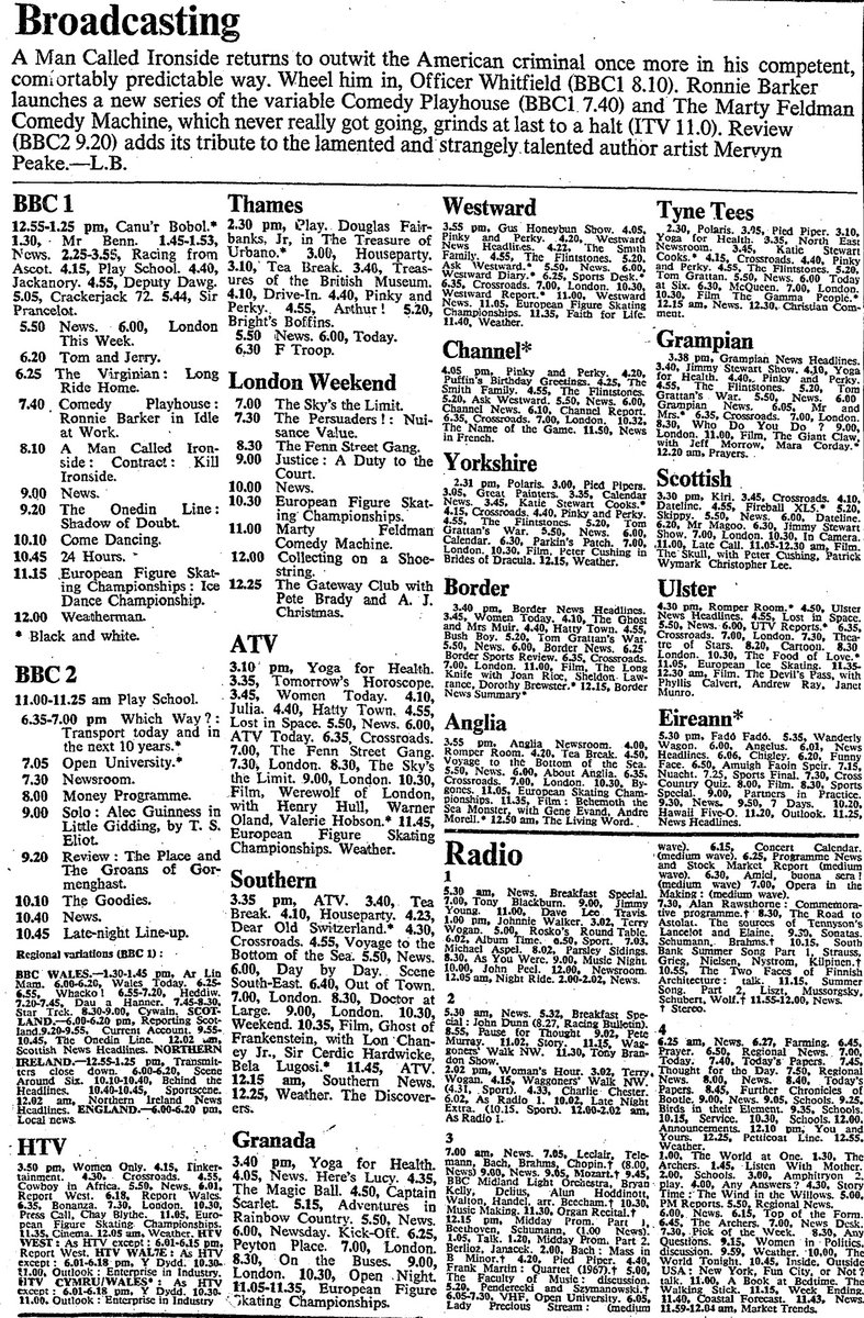 The year is 1972 on Twitter "Friday 14th January 1972 1825 The Virginian Long Ride Home