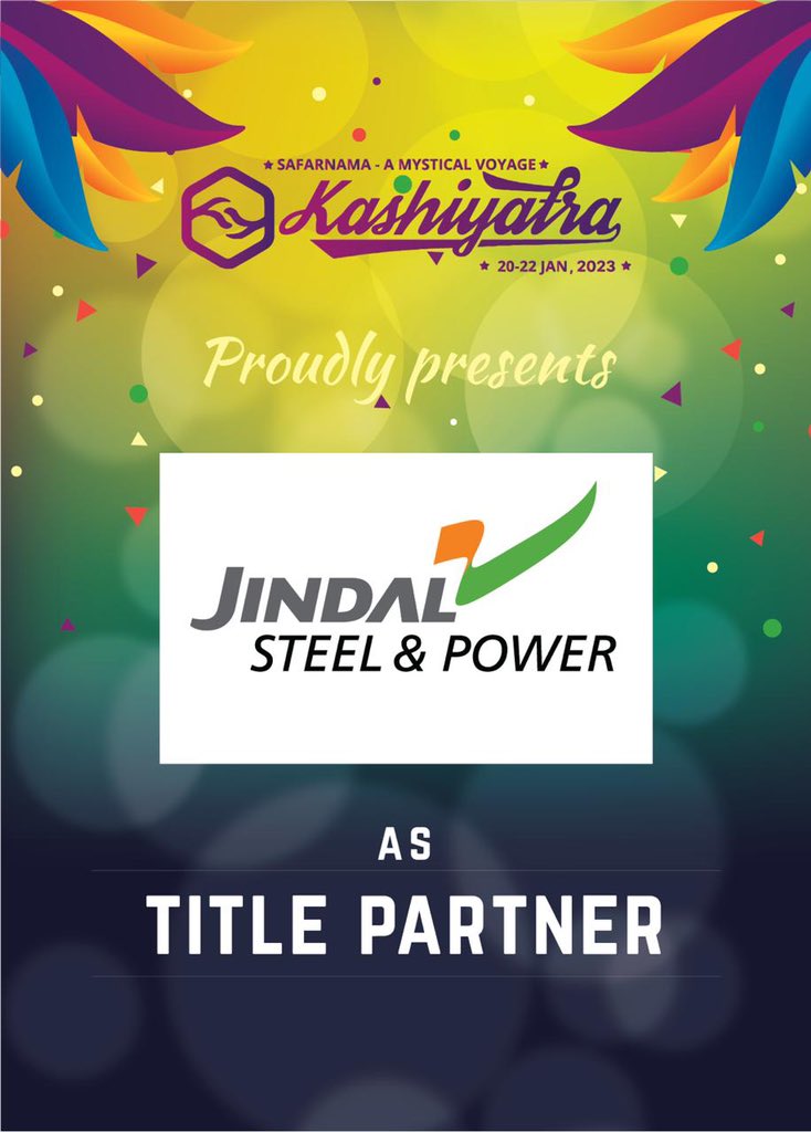 Kashiyatra proudly presents the Title Sponsor of the 40th edition, going to be organized from 20th January-22nd January, 2023.
#jspl #kashiyatra #ky23 #iitbhu #titlecompany