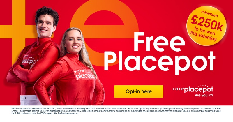 ToteRacing's tweet photo. 🚨 FREE PLACEPOT 🚨

Play into tomorrow's minimum £250,000 Placepot pool at @Sandownpark for nothing 🤩

#Placepot | 𝑨𝒓𝒆 𝒚𝒐𝒖 𝒊𝒏? | 18+, https://t.co/WW8or8fV1F