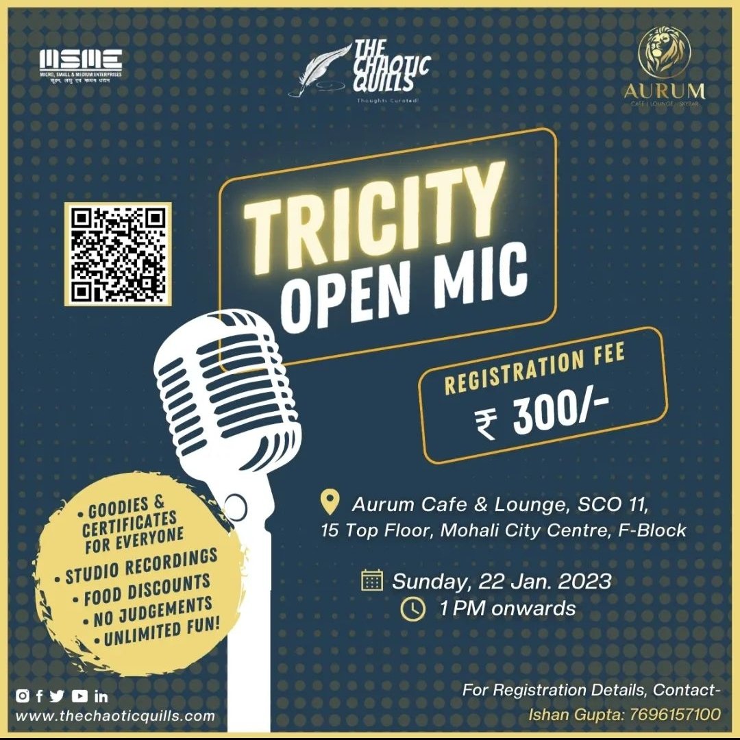 chaoticquills's tweet photo. WE ARE BACK with the centerpiece of all our events! 😌

You won't need Red Bull for the wings, just a ticket to our Open Mic, and the vibes of our special venue will force you to give a performance! ✨
#thechaoticquills

👇More Details 🔗: https://t.co/DbyB0Oi8dk https://t.co/Vz13aUVztc