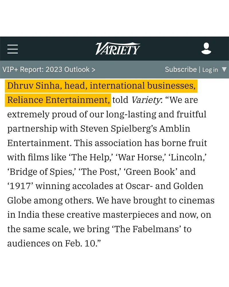 The Fablemans in cinemas 10th February 2023 in India.
#StevenSpilberg