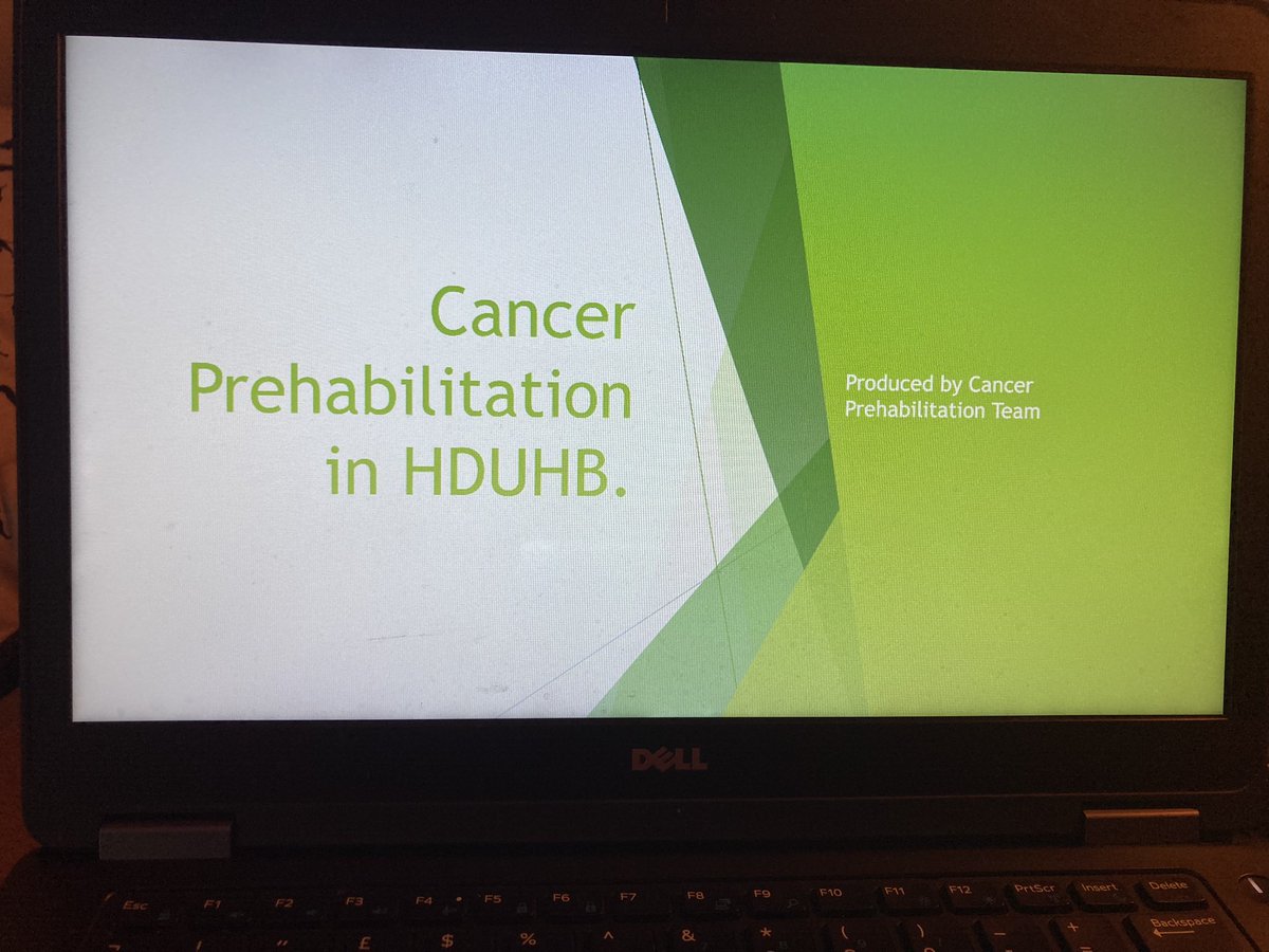 RachellewisAHP's tweet photo. Great start to the day….listening to my amazing team updating the wider colorectal prehab stakeholders on the progress they have made on our @HywelDdaHB AHP Cancer Prehab programme. Still pinching myself that our programme is becoming a reality @hjohnston12 @CancerPrehabOT 😊😊 https://t.co/n1CDYF6U8g