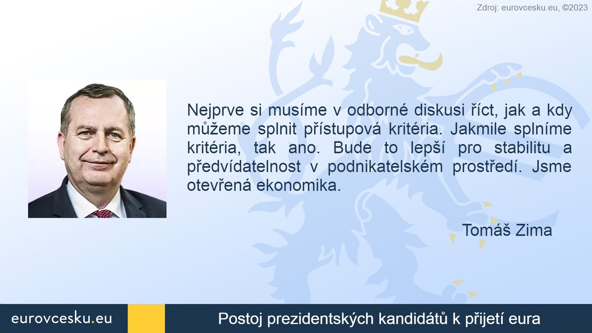 eurovCesku's tweet photo. Názory všech prezidentských kandidátů na #euro přehledně zde, detaily v článku: https://t.co/3ayKdNOSnM
#prezident #prezident2023 #prezidentka #prezidentka2023 #volby #volby2023 #Cesko
@PavelFischer #Fischer @profZima #Zima @general_pavel #Pavel #general @danusenerudova #danuse https://t.co/mwQmC2w83T