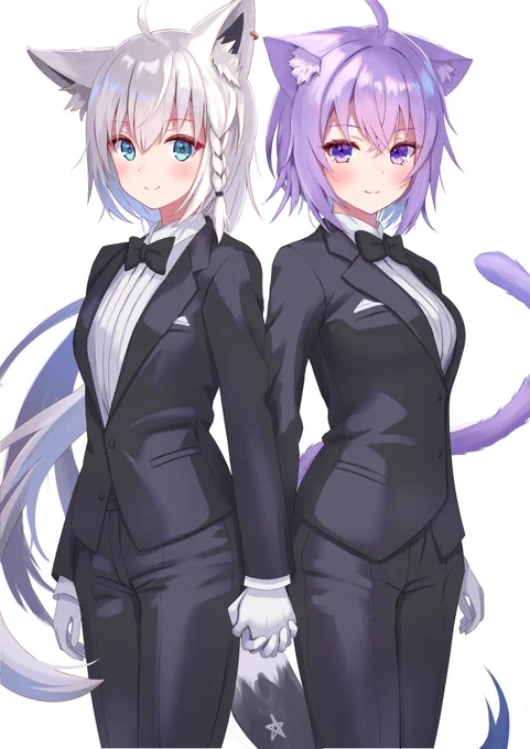 可憐な執事#絵かゆ #絵フブキ 