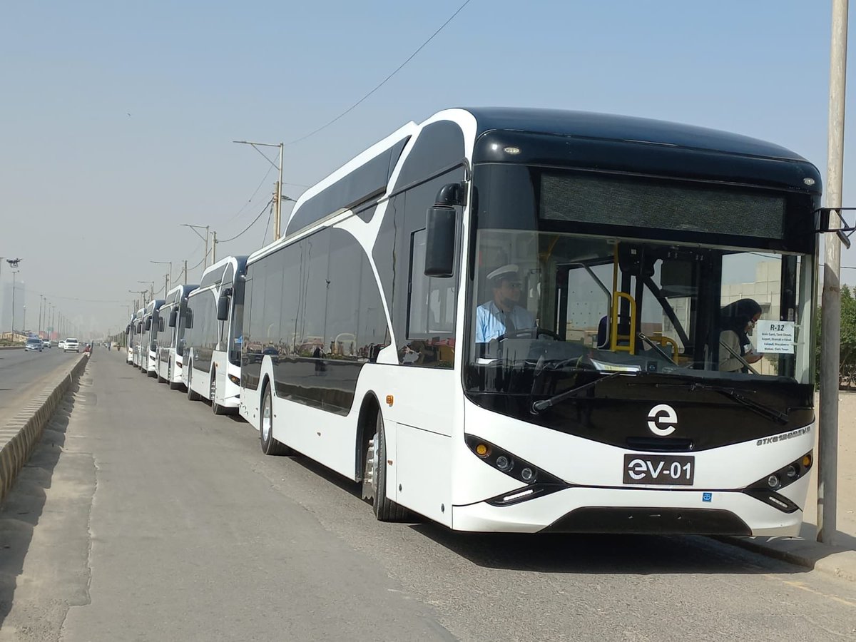 TSM_Humanist's tweet image. #Karachi is first city of #Pakistan to run #ElectricBusService for residents of metropolis. 
#PPP #LessAirPollution #ClimateChange