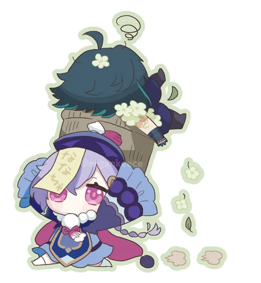 #原神  七七が せおって あげただと……!? 
