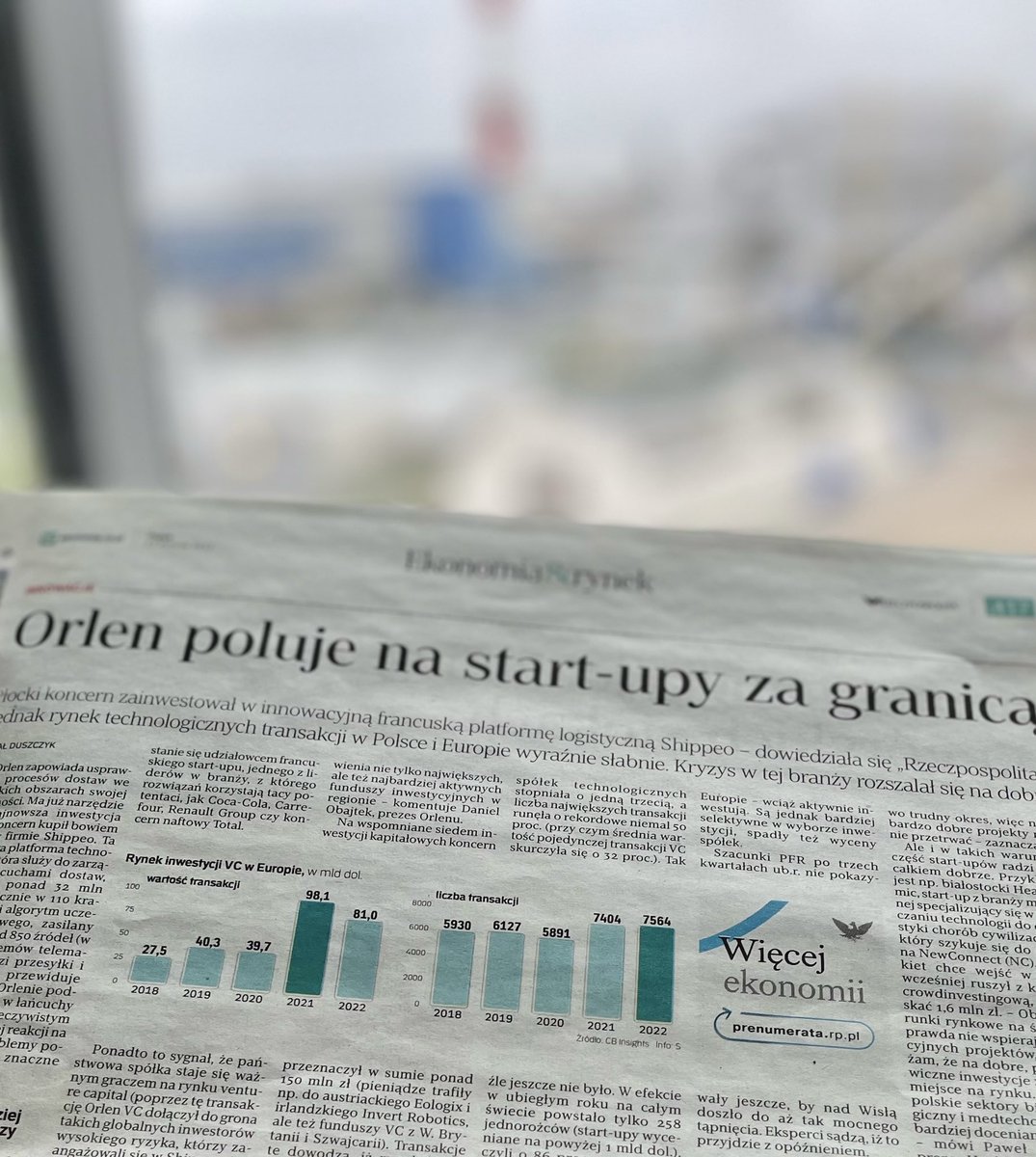 DanielObajtek's tweet photo. Poprzez fundusz korporacyjny #ORLENVC zainwestowaliśmy w @ShippeoFRA, jednego z globalnych liderów innowacji w logistyce, obsługującego największe międzynarodowe marki. Grupa ORLEN dołącza tym samym do grona czołowych funduszy venture capital zaangażowanych w tej projekt https://t.co/rRF3WNoM0G