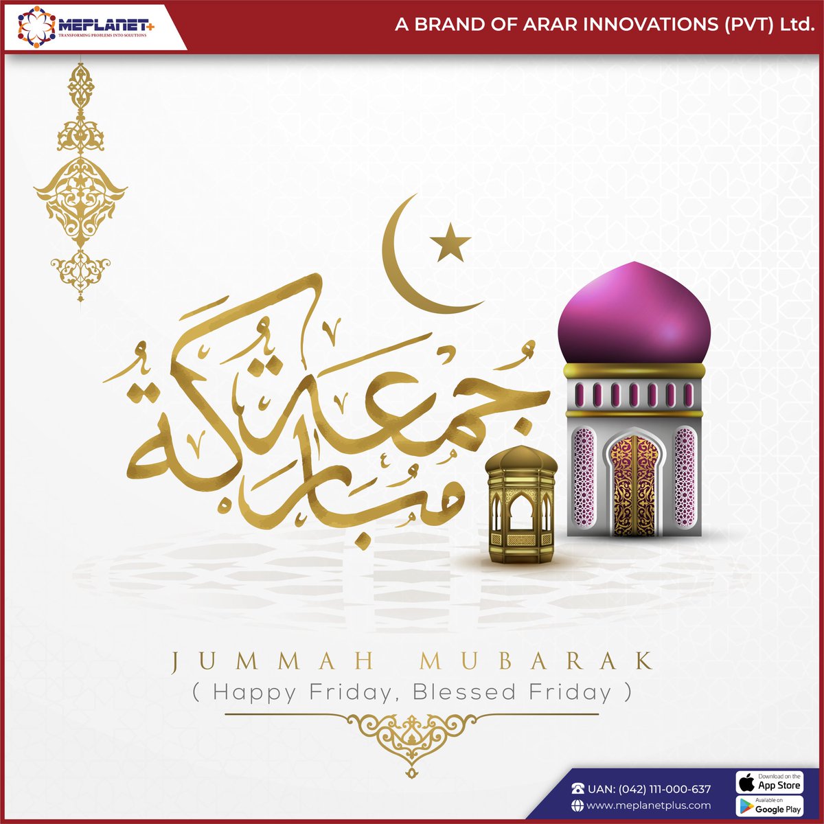 meplanetplus's tweet photo. Jummah Mubarak! Allah is the one who has power overall.
#ArarGroup #ArarServices #ArarInnovation #MEPLANET+ #fridaymorning #Friday #Friday13th https://t.co/bS6UyLr187