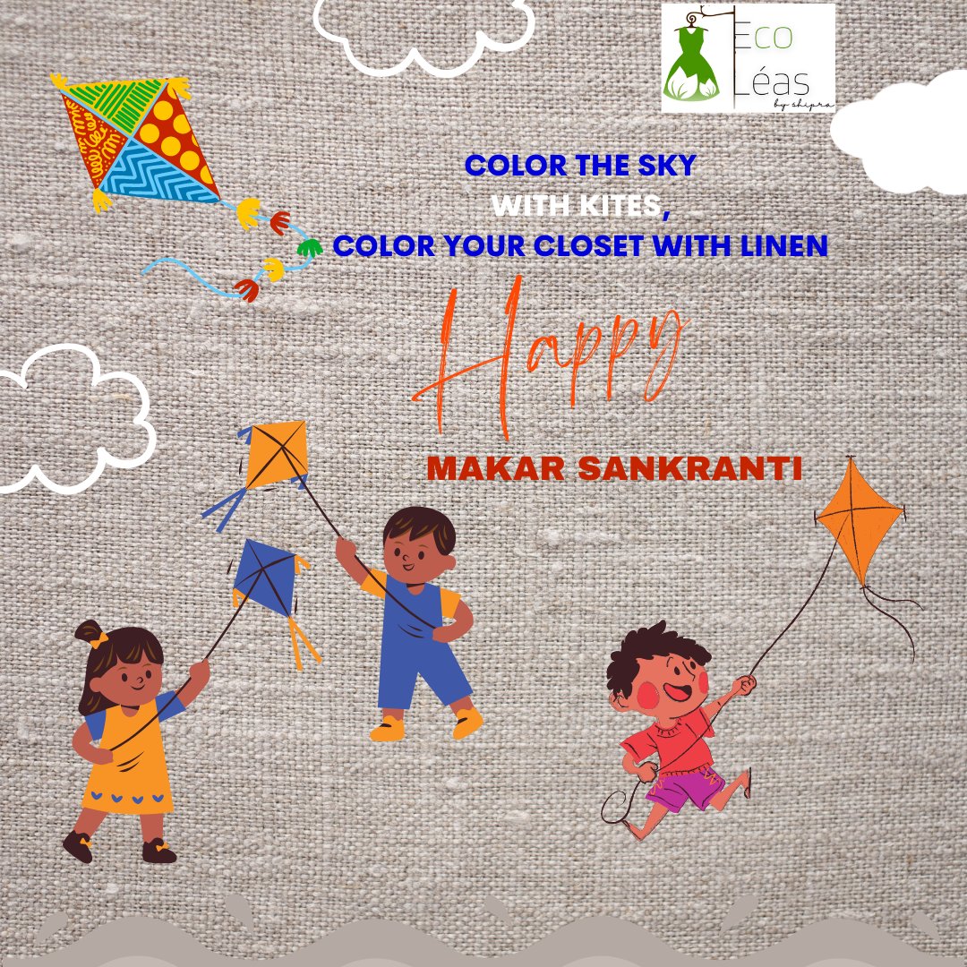 #ecoleas #MakarSankranti #Uttarayan #LiveInLinen #PassionateLikeYou #WideRange #VibrantColours #linen #linenfabric #linendress