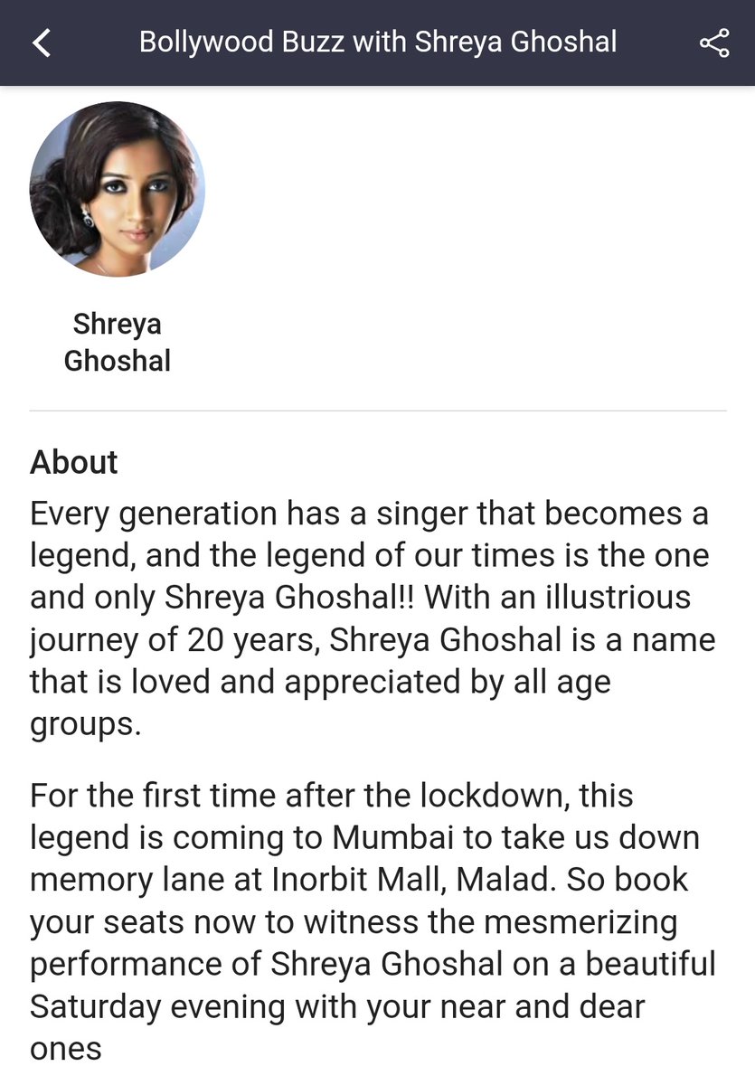 Silpu_sgian's tweet photo. FINALLY MUMBAI ❤️🥺

#ShreyaGhoshal
#20YearsOfSG https://t.co/cOvaSJP50e