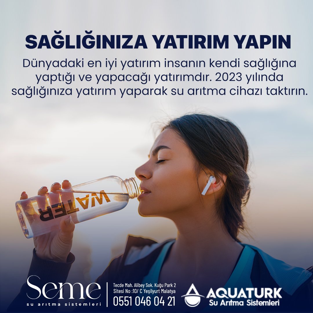 Sağlığınıza yatırım yapın...
 #lezzetlisu #lezzetlisudeneyimi #malatyasu #temizlenmişsu #arıtmacihazı #malatya #temizsu #sağlıklısu #çocuksağlığı #çocuklarınsağlığı #suarıtmacihazı #evtipisuarıtmacihazı #evdesuarıtma #ençoktercihedilensuarıtmacihazı #eniyisuarıtmacihazı