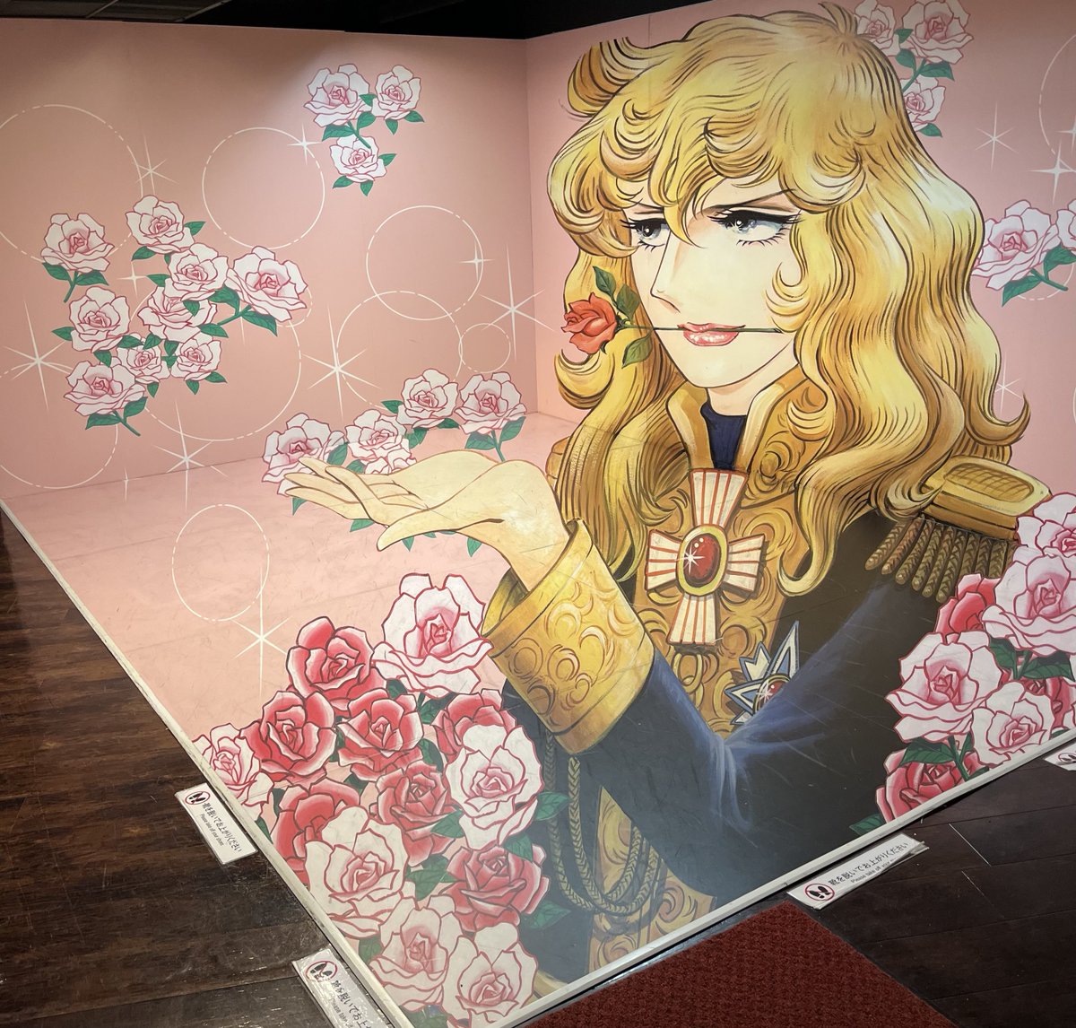 トリックアート見てる 