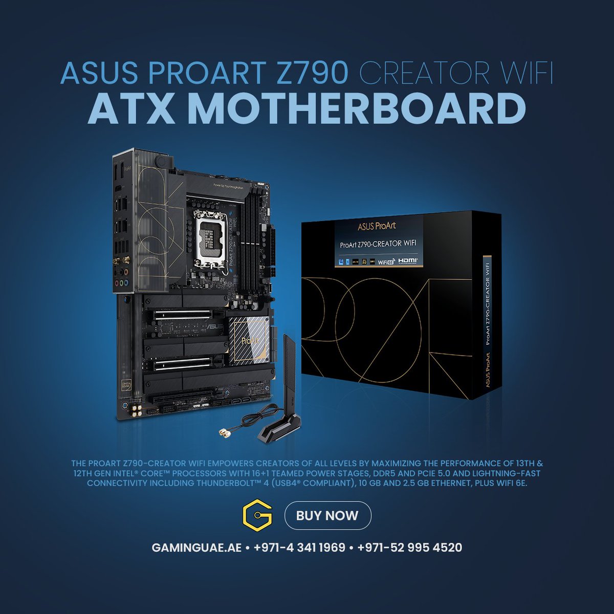 Gaminguae_ae's tweet photo. Asus ProArt Z790 Creator WiFi LGA 1700 ATX Motherboard in UAE
#gaminguae #asus #proart #z790 #creator #wifi #atx #motherboard #uae

For more details visit
https://t.co/nWNxFDmPC9 https://t.co/OHutgDqVys