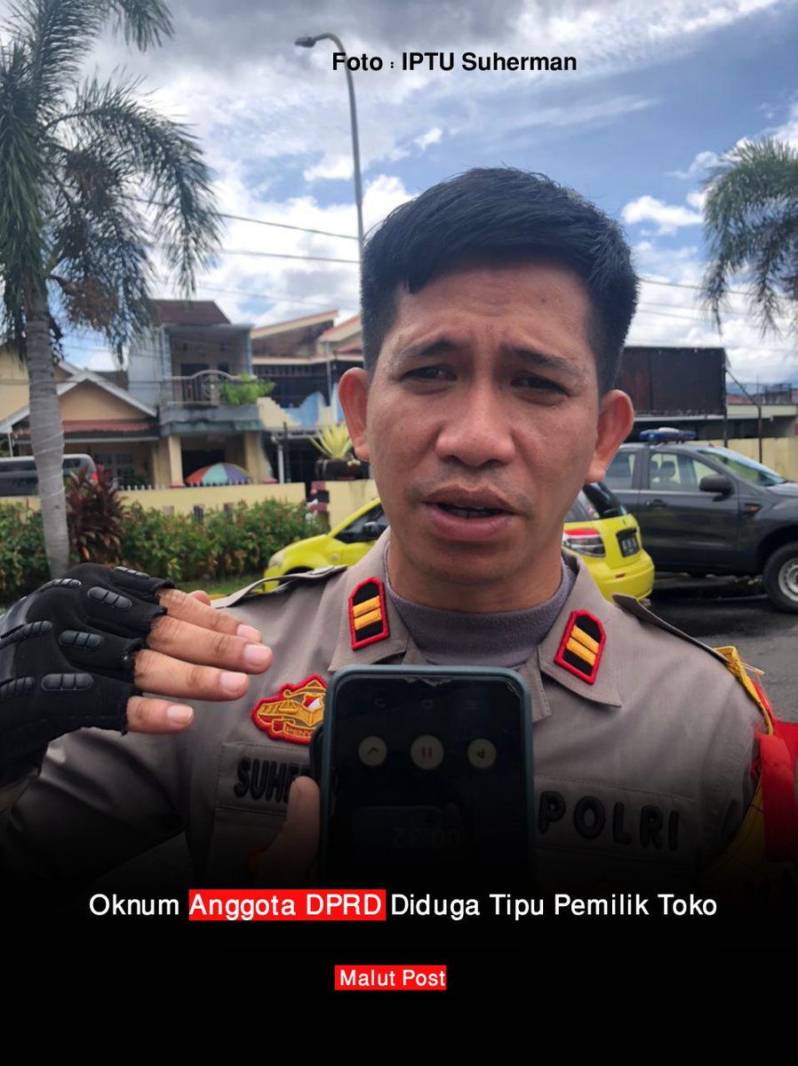 MalutPost's tweet photo. Oknum anggota DPRD Kota Ternate dari fraksi PDIP inisial MA alias Munira dilaporkan ke Polsek Ternate Selatan, lantaran diduga melakukan penipuan dan penggelapan uang ratusan juta milik Hj. Suryana Ladane, pemilik toko Rizky di Kelurahan Kalumata, sebesar Rp200 juta. https://t.co/ZUBBMyGcsj