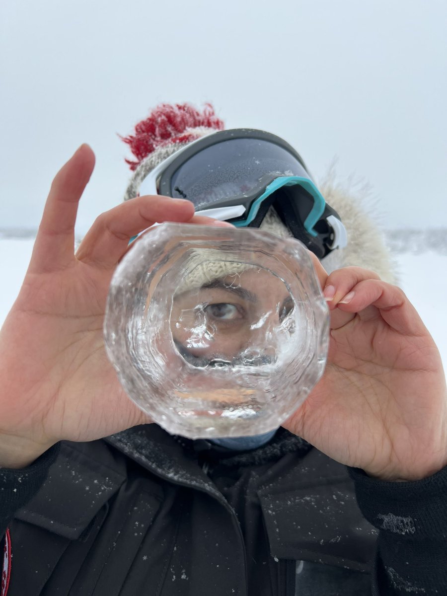 HomaKrp's tweet photo. Day 8, working on Yellowknife lake ice! Today we visited Ryan Lake! #GPR #IceCoring #SnowPit @ReSEC_WLU @LaurierResearch https://t.co/YI9RCYmqE7