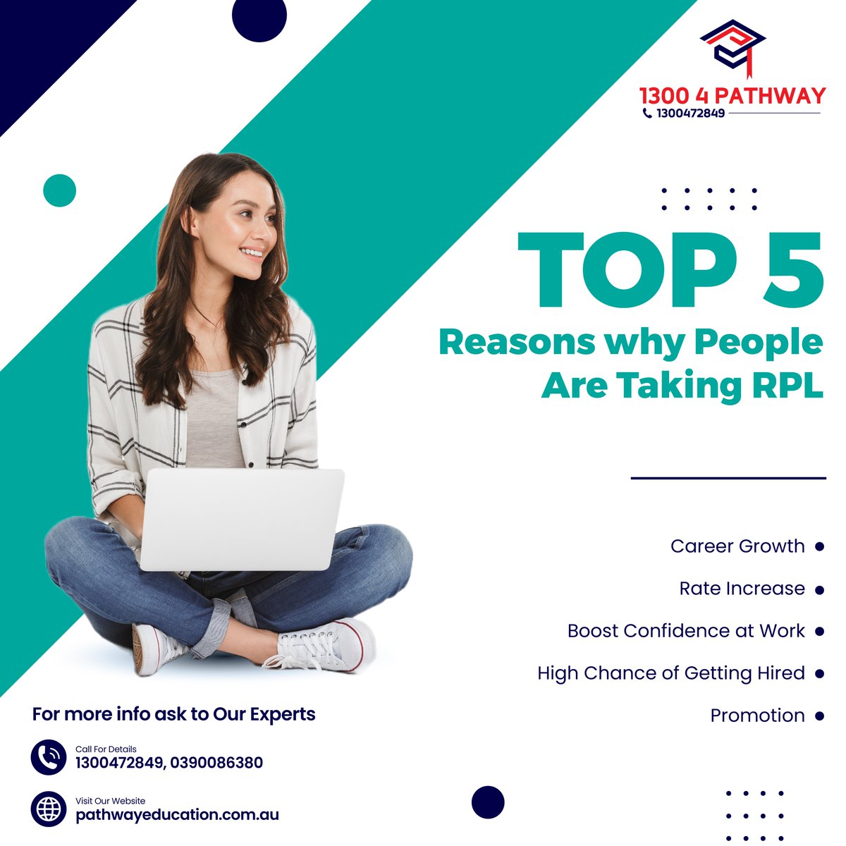 pathway_edu_au's tweet photo. 5️⃣Top 5 Reason Why People Taking RPL

#visaservices #migrationagent #migrationserviceinmelbourne
#immigration #migrationservice #visa #rpl #rplprogram https://t.co/zlmFciyoA8