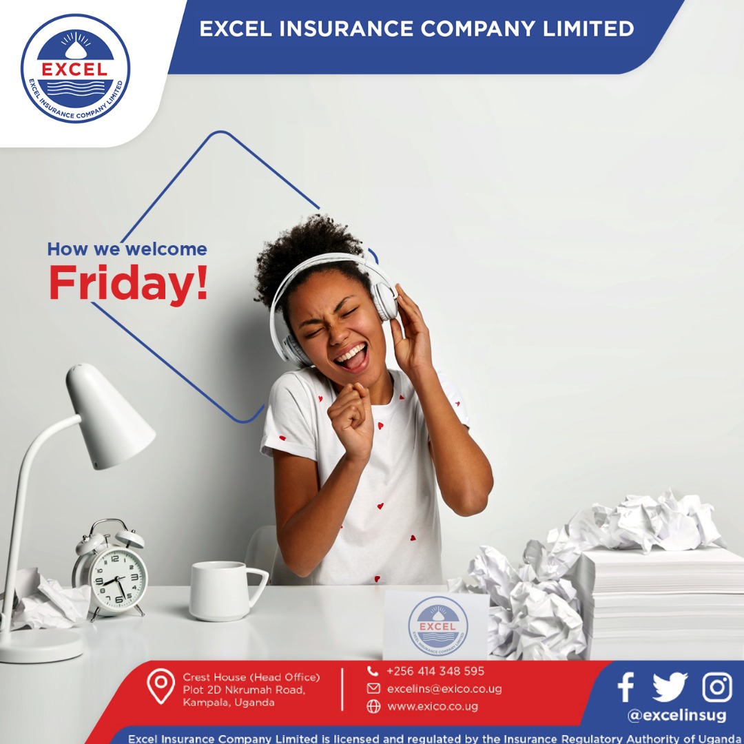 excelinsug_'s tweet photo. It's a Friday and the mood for the weekend has kicked in. Let us wrap it up π
#EXICO #MotorInsurance #MotorComprehensiveCover #Motor3rdParty #RoadSafety https://t.co/7is7eEdxYd