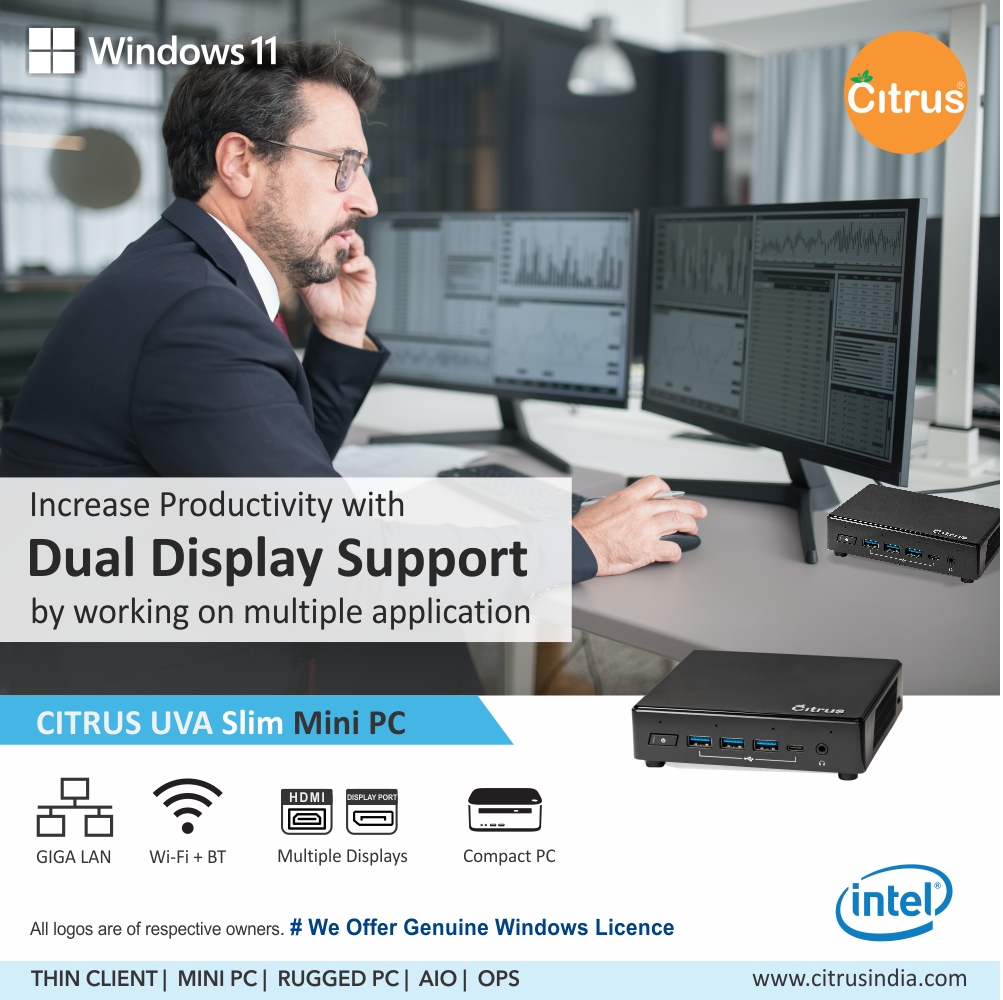 citrusume's tweet photo. See More, Do More!
UVA Slim Mini-PC allows you to expand your desktop workspace & multitask on two monitors without restriction. #office #innovation #doctors #office #Microsoft #windows #technology #dualstorage #valueformoney #easymobility #highperformance #MicrosoftSecurity https://t.co/Xn5levWF12