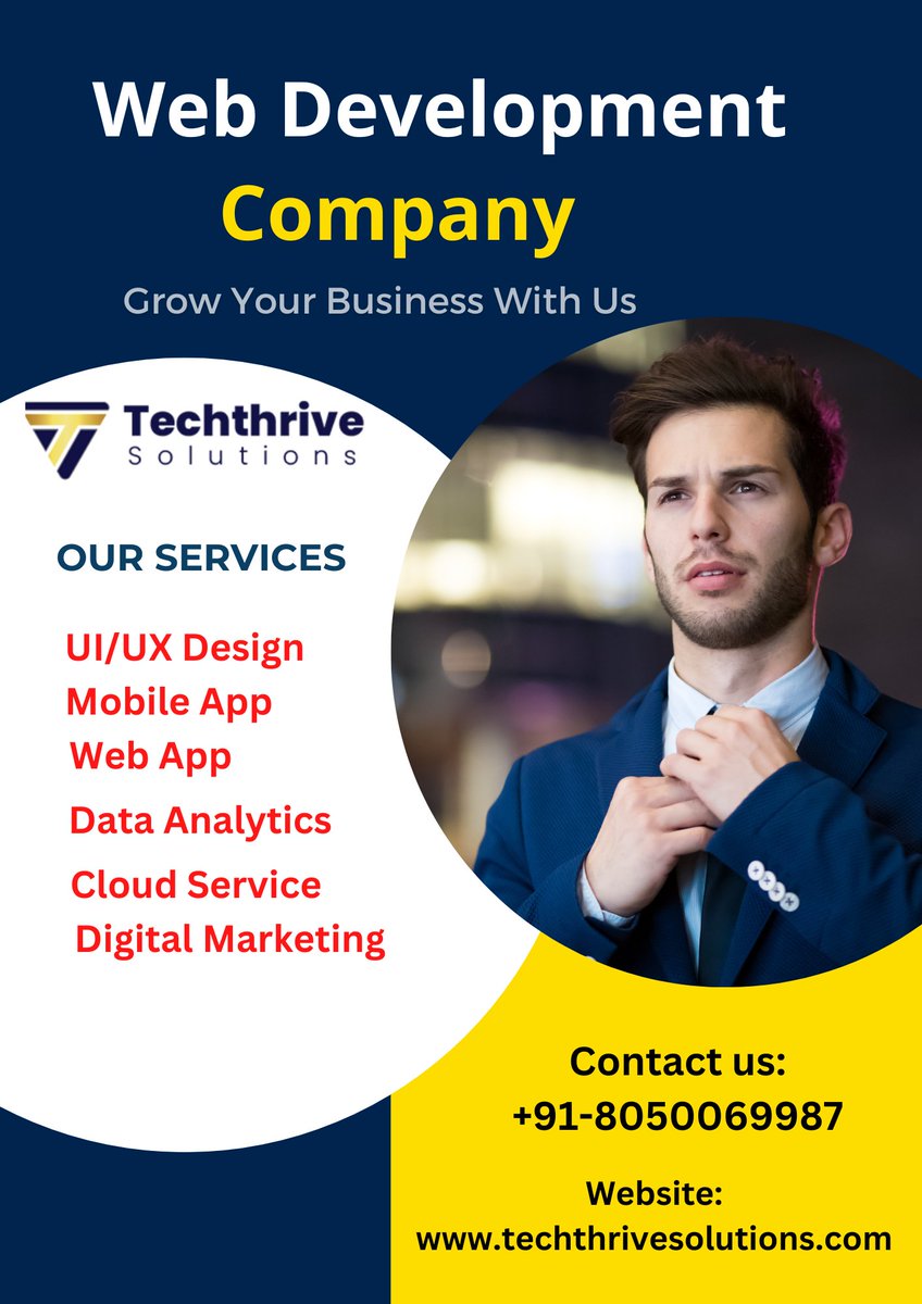 uxturm's tweet image. We build beautiful and affordable websites for your business to shine online.
#TechthriveSolutions is an extremely versatile Website Development Company in Bangalore. We have experienced UX/UI web developers in Bangalore.
Visit our website: techthrivesolutions.com