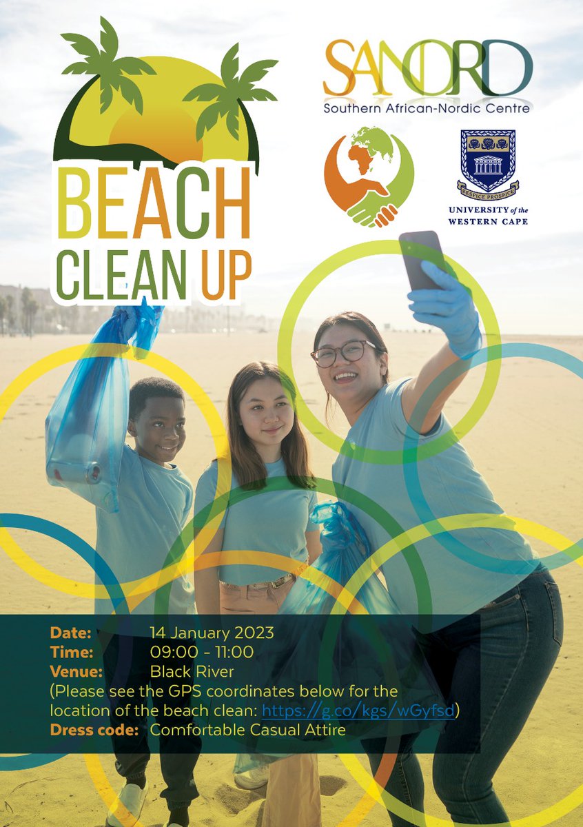 [EVENT] The University of the Western Cape's Southern African-Nordic Centre (SANORD) beach clean up at the Black River #IAmUWC