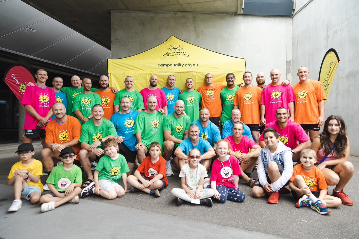 clwelch94's tweet photo. Thankyou everyone who has supported a great cause, today we had 26 @storm players and coaches shave to raise some much needed funds for @camp_quality 

An amazing charity that helps kids and families facing a cancer diagnosis https://t.co/sobKle50jE