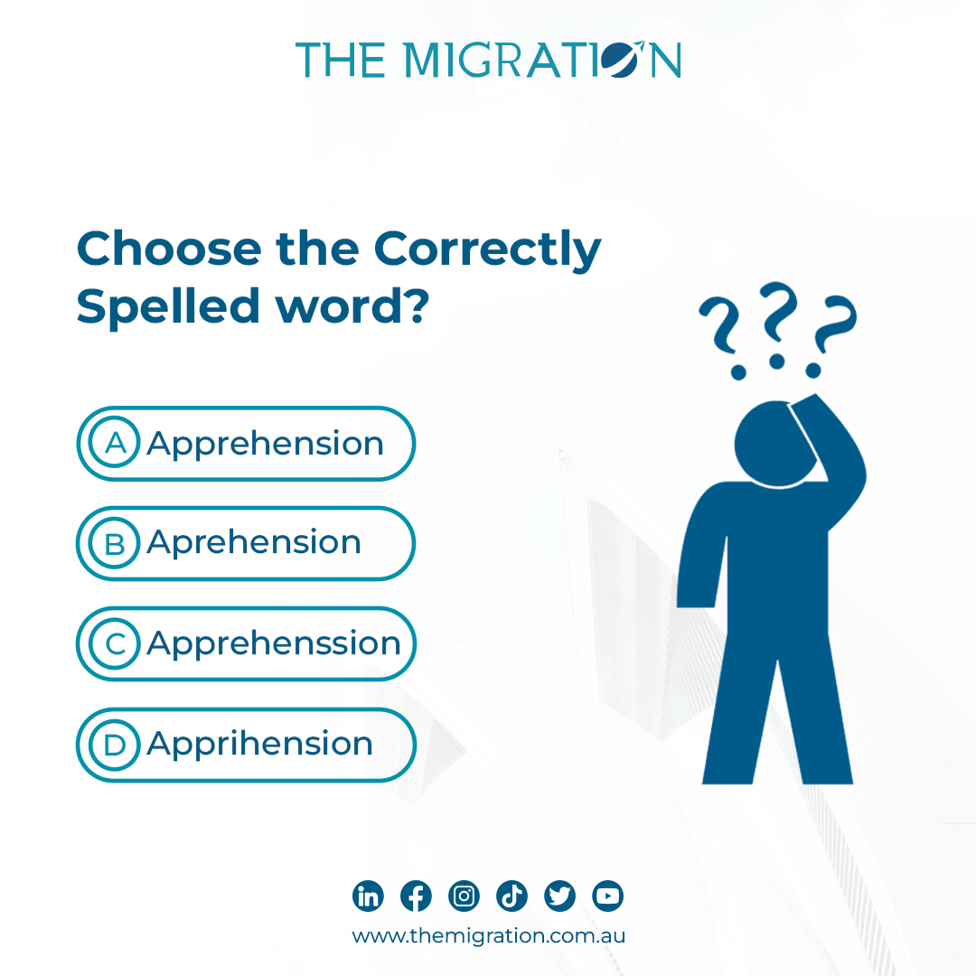 TheMigrationAU's tweet photo. Put your spelling knowledge to the test and show off your skills with our latest challenge. Share your answers and join the conversation in the comments.
.
.
#TheMigration #SpellingChallenge #SpellingSkills #SpellingTest #SpellingQuiz #LanguageSkills https://t.co/0mVs8yHD7T