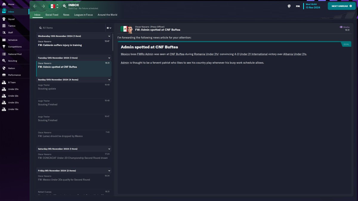 fmro's tweet image. Cum să fii declarat patriot în FM 2023? Dai attend la toate meciurile naţionalei 🫡 #fmro #fmromania #footballmanagerromania #screenshot #fm2023 #fm23 #ferventpatriot #romaniaU21 #attendnationalteamgames #seeyourcountryplay