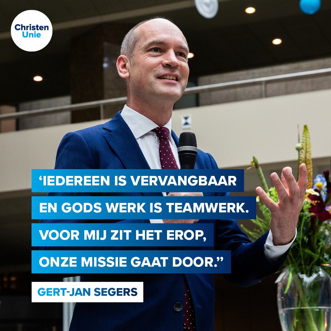 De missie gaat door, maar voor mij zit het erop. Na ruim tien jaar zet ik een punt achter het moeilijkste én het mooiste werk dat ik tot nu toe heb gedaan.

Hier mijn brief aan de ChristenUnie-leden waarin ik terugblik en mijn beslissing toelicht.
christenunie.nl/afscheidgertjan