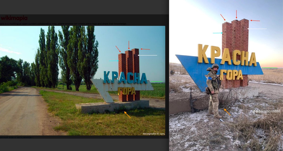 neonhandrail's tweet photo. @GirkinGirkin Ukrainian Soldier standing next to the stela of #KrasnaHora Donetsk Obl. 
@GeoConfirmed 48.662013, 38.010798 https://t.co/OB6qIpBbZP
