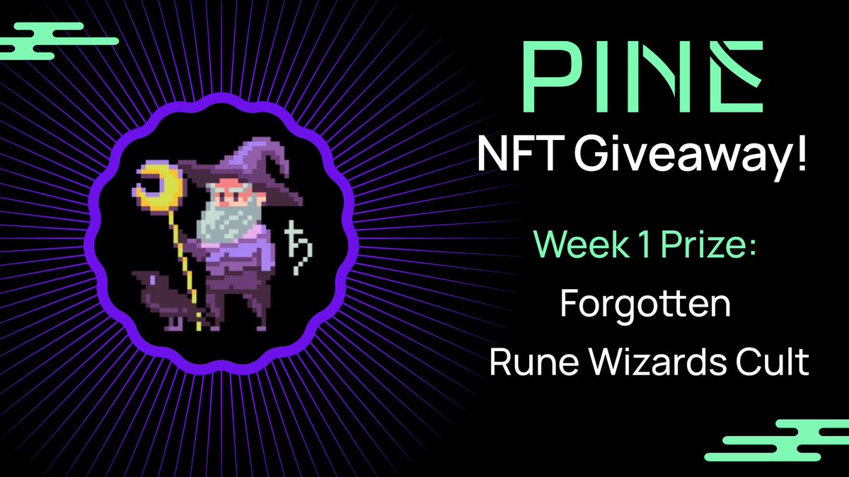 PineProtocol's tweet photo. The $PINE #IDO is coming and to celebrate we're giving away some cool #NFTs 🔥

This week we'll be giving away a @ForgottenRunes Wizard #NFT. To enter simply:

👉Follow us @PineProtocol
👉Like &amp; Retweet this Post

Winner of the #giveaway Announced on Discord Jan 20
#NFTgiveaway https://t.co/vSwU7f6pWF