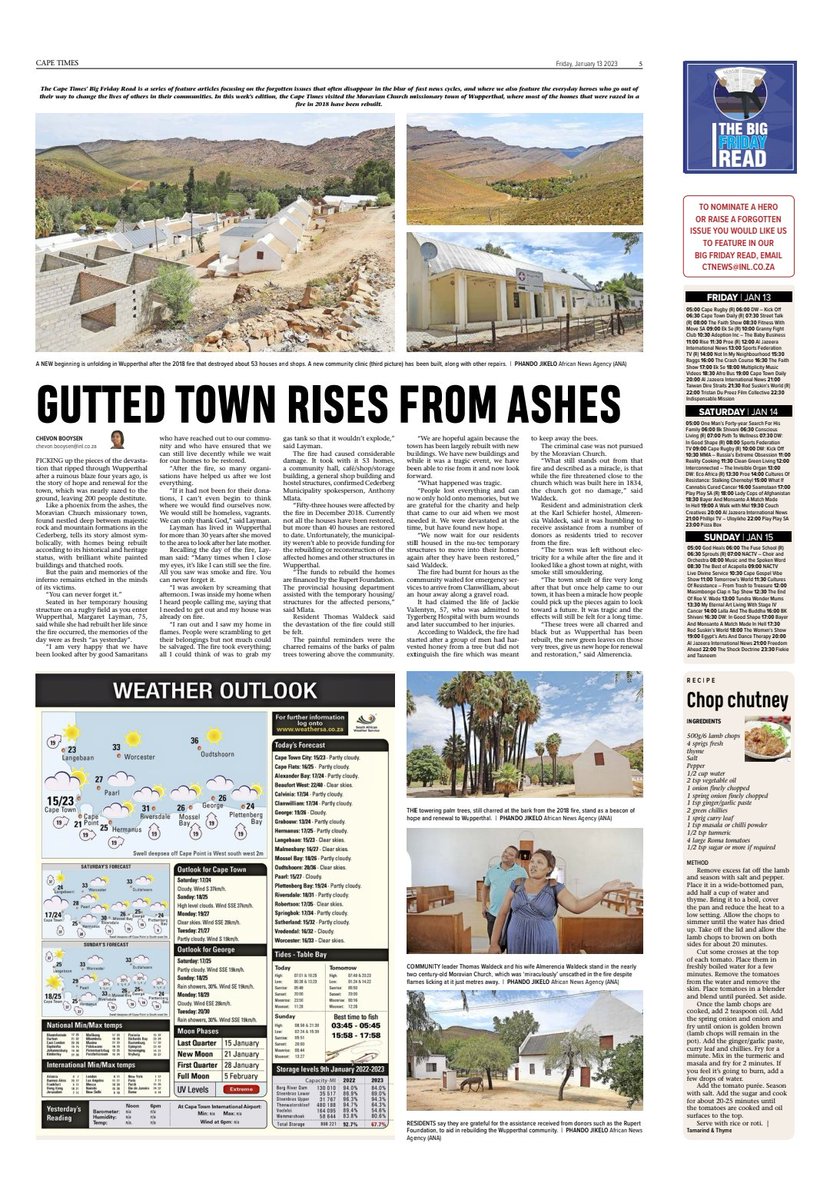 FrancescaJaneV's tweet photo. Here to share some uplifting news on your feed. Many will remember the fire that gutted nearly the entire Moravian missionary town of Wupperthal in 2018. My awesome colleague @ChevonBooysen visited the town this week that has literally risen from the ashes. Check it out https://t.co/3kAQI2d6Uf