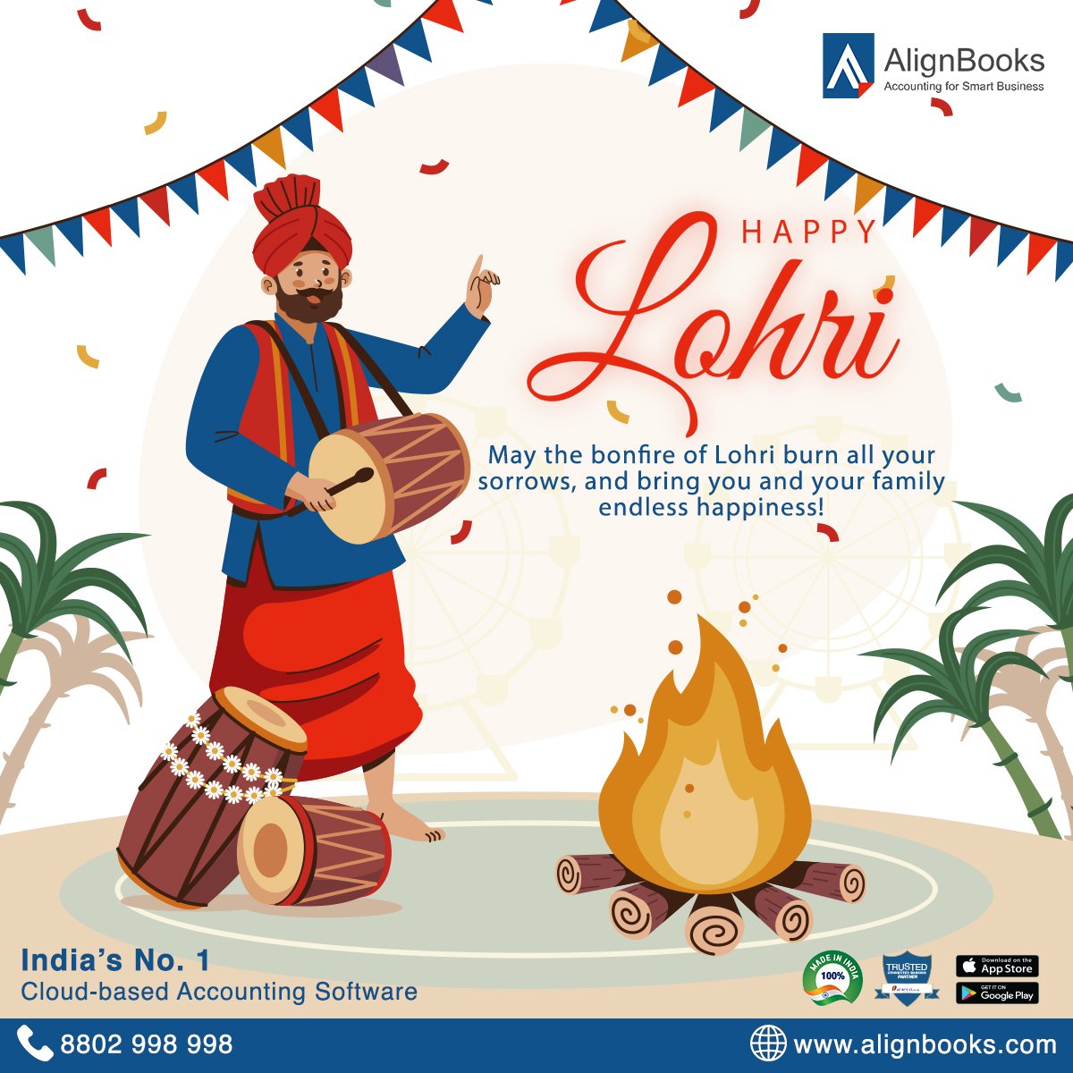 align_books's tweet photo. The #AlignBooks family is wishing you a joyous and prosperous #Lohri!
May you have a wonderful time with your loved ones and make the most of this festival.
#HappyLohri!
#festival #india #indianfestival #lohrifestival #lohrivibes #punjabi #onlyonalignbooks #accountingsoftware https://t.co/Qc3Rni3o0n