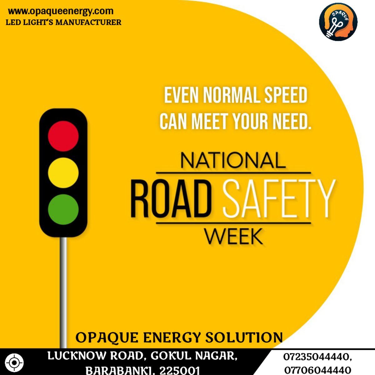 #NationalRoadSafetyDay #RoadSfety #opaqueled #safety #saferoad