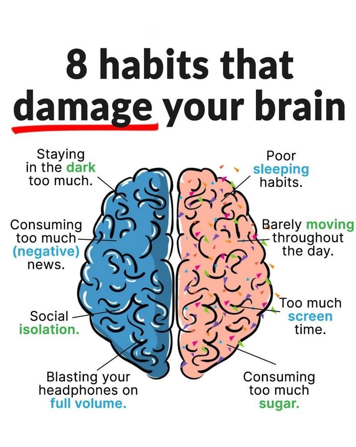 8 HABITS THAT DAMAGE YOUR BRAIN