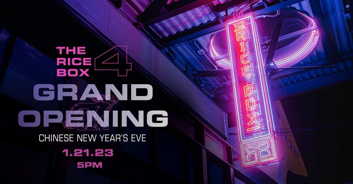 T Y P E _ R B : 0 4 // The next evolution of The Rice Box, Type_RB:04.  Join us 1/21 Chinese New Year's Eve in #RiceVillage as we usher in the new year and celebrate our grand opening with lion dancing and more! 5504 Morningside Dr #TheRiceBox #米箱外卖 #Houston