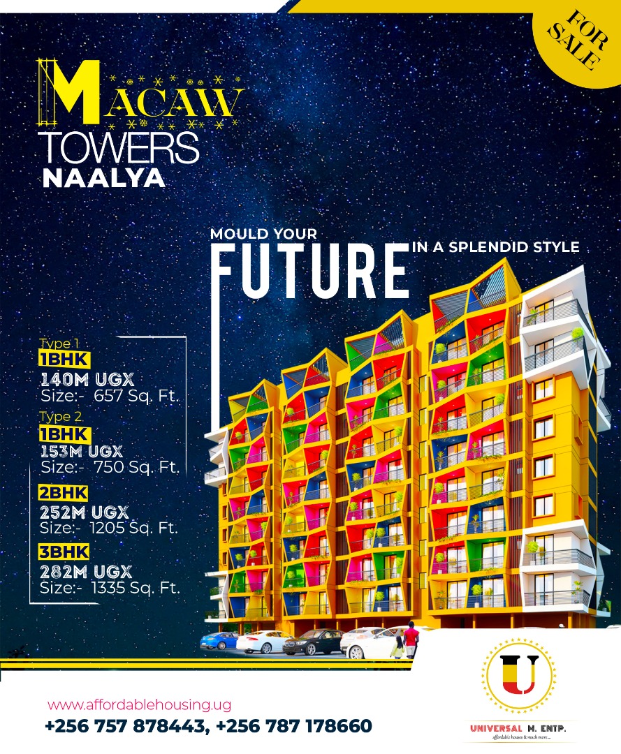universalentp53's tweet photo. Macaw Towers with a Duplex in an apartment. Resolve to own a home this year. Universal has made ownership very easy by booking with only 5M and a 24 months payment plan.

☎️ +256787178660, +256757878443
🌐 https://t.co/I3Eo39eb14 https://t.co/H0LZM6lWZM