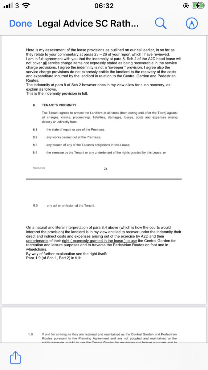 14NewmanStRA's tweet photo. Here is our recent third interpretation of the lease, by a lawyer commissioned by the freeholder, with plans to raise leaseholder fees by 2/3rds off the back of it. However it’s being challenged by others on the estate, so might be a fourth on its way https://t.co/LjwR0RmJr4