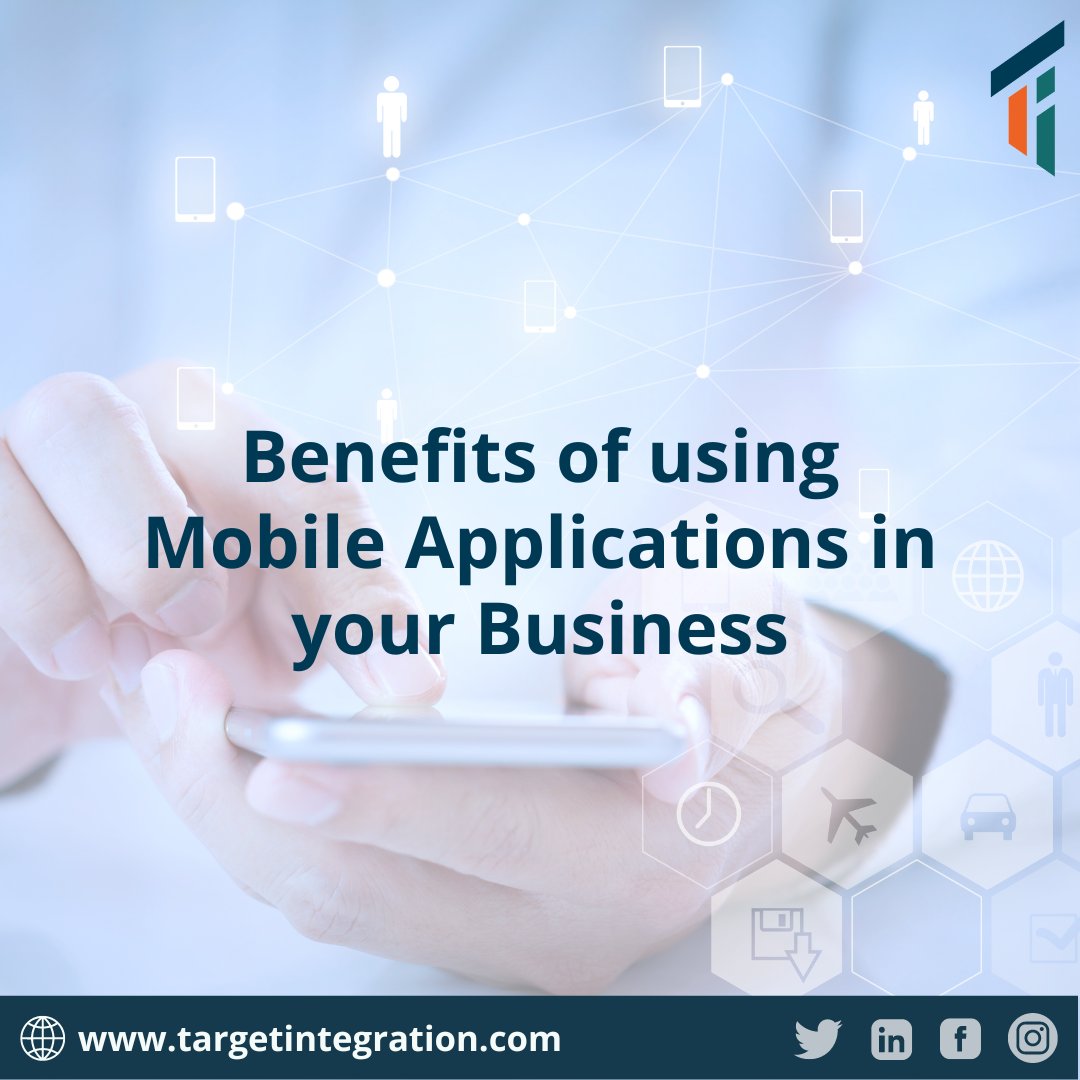 TargetInt's tweet image. Benefits of using mobile applications in your business. 
 Almost all business needs can be met with a mobile app this day. Don't miss out on this for your business. Contact us today. 

targetintegration.com/mobile-app-dev…  
#mobileapp #businessapp