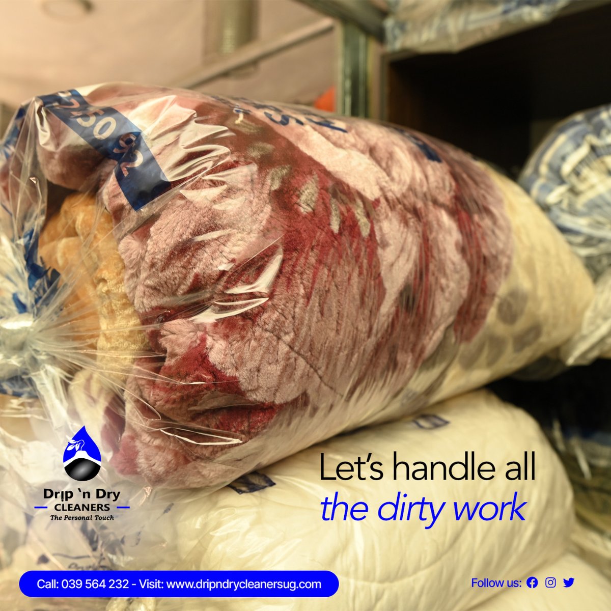 Count on us for all your bulk laundry needs: we handle all kinds of bulk laundry including hospital linen, factory overalls, event organizer linen and so on.

Contact us: 0392 564 232
Visit: dripndrycleanersug.com 
#laundry #drycleaning #laundryservice #cleanlaundry #bulklaundry